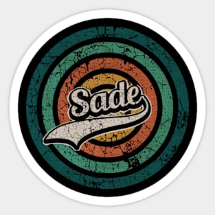 Sade // Retro Circle Crack Vintage Sticker